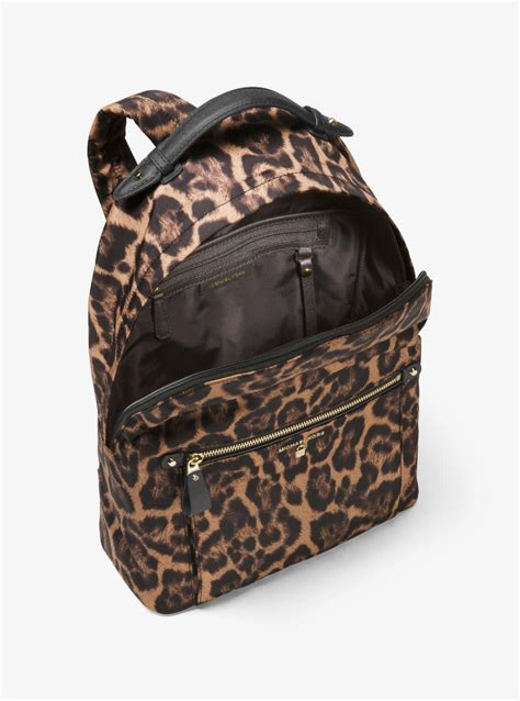 black and grey michael kors backpack|Michael Kors black leopard backpack.